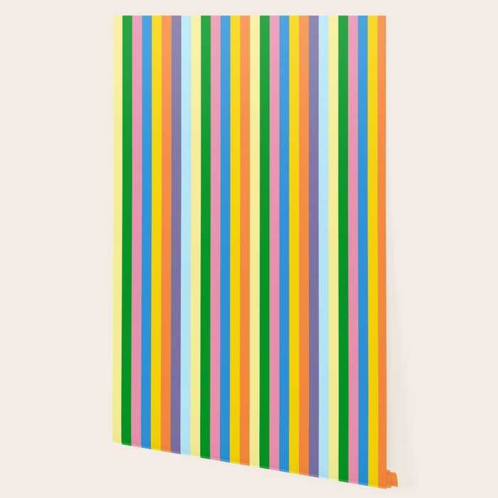 Fun Stripes Colorful Vertical Pattern Wallpaper Gallery Image 2
