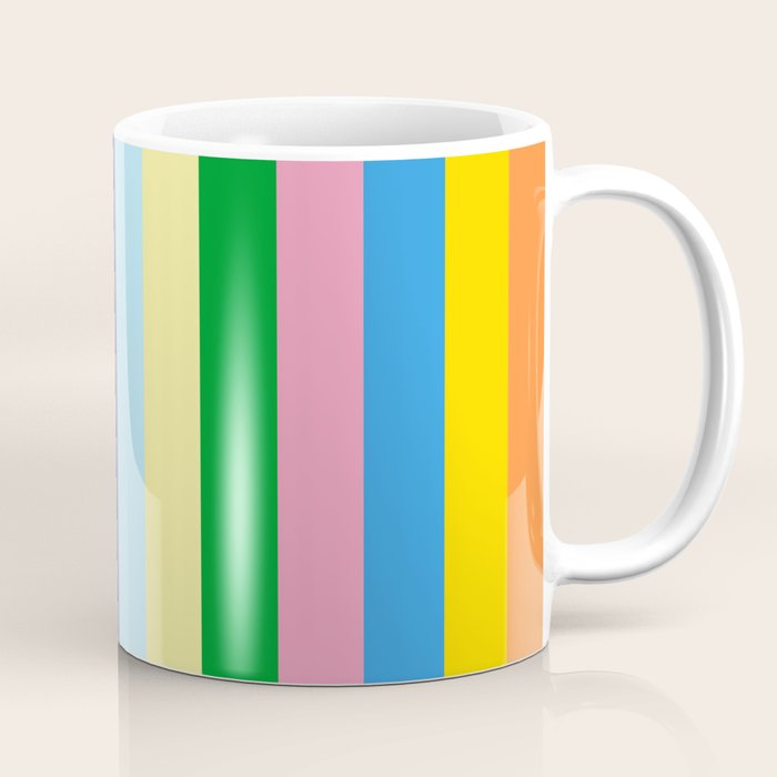 Fun Stripes Colorful Vertical Pattern Coffee Mug Gallery Image 1