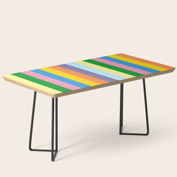 Fun Stripes Colorful Vertical Pattern Coffee Table Gallery Image 1