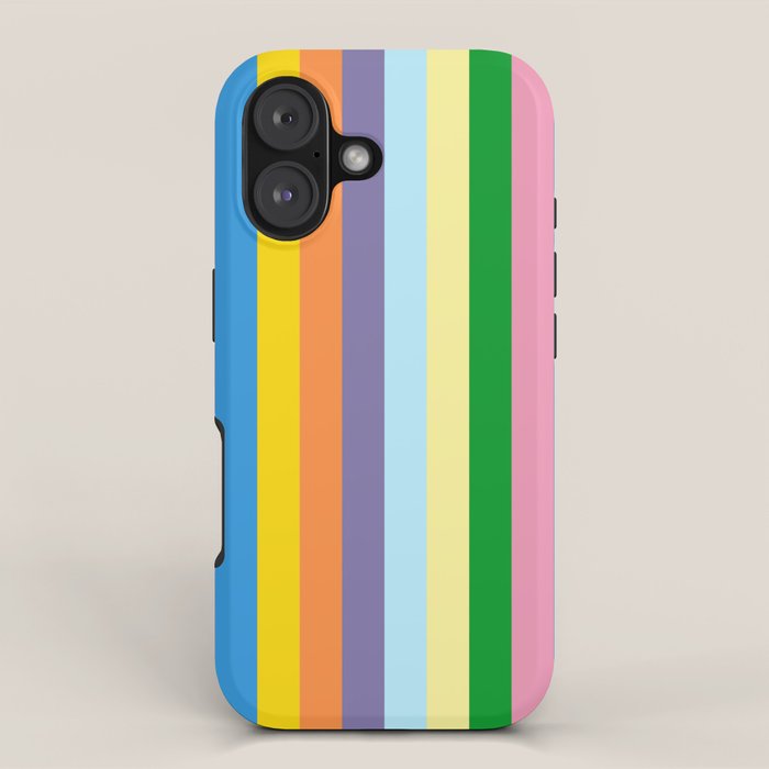 Fun Stripes Colorful Vertical Pattern iPhone Case Gallery Image 1