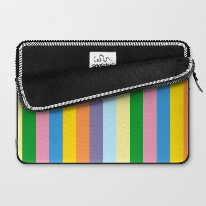 Fun Stripes Colorful Vertical Pattern Laptop Sleeve Gallery Image 2