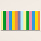 Fun Stripes Colorful Vertical Pattern Desk Mat Gallery Image 3