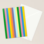 Fun Stripes Colorful Vertical Pattern Stationery Card Gallery Image 2