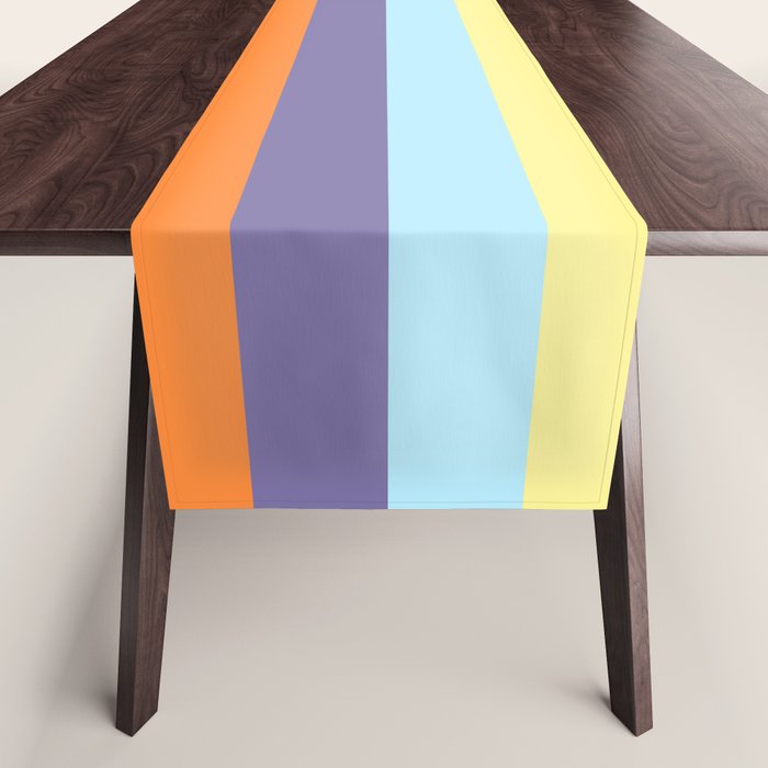Fun Stripes Colorful Vertical Pattern Table Runner Gallery Image 1