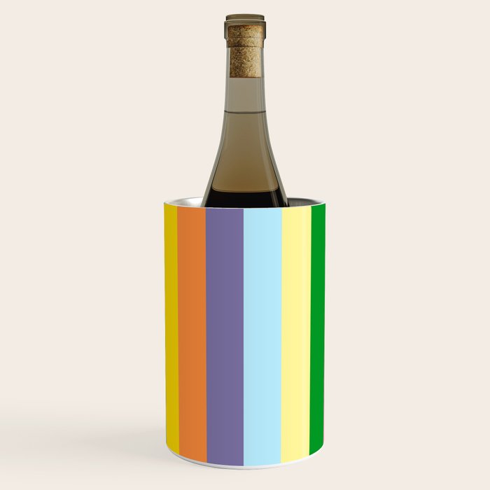 Fun Stripes Colorful Vertical Pattern Wine Chiller Gallery Image 1