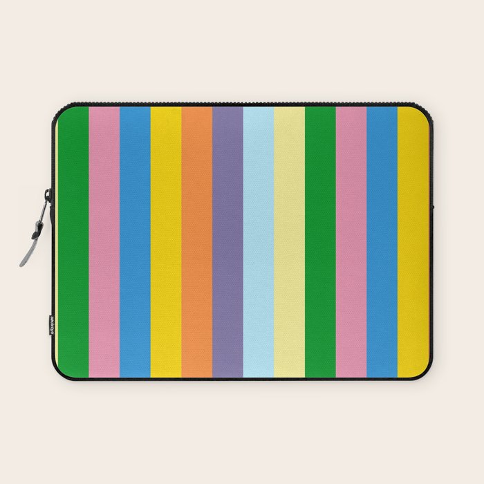 Fun Stripes Colorful Vertical Pattern Laptop Sleeve Gallery Image 1
