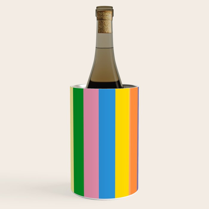 Fun Stripes Colorful Vertical Pattern Wine Chiller Gallery Image 2