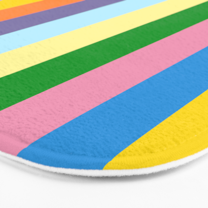 Fun Stripes Colorful Vertical Pattern Bath Mat Gallery Image 3