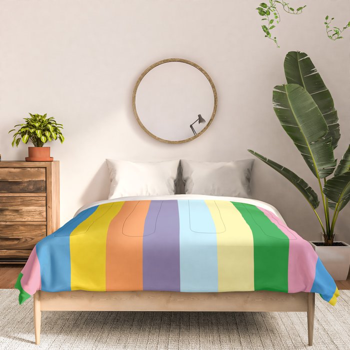Fun Stripes Colorful Vertical Pattern Comforter Gallery Image 3