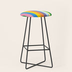 Fun Stripes Colorful Vertical Pattern Stool Gallery Image 1