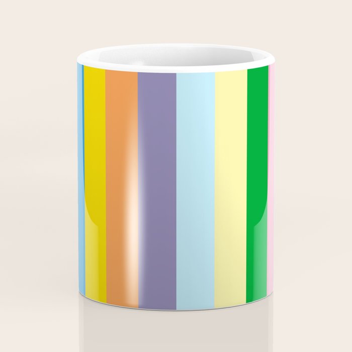 Fun Stripes Colorful Vertical Pattern Coffee Mug Gallery Image 4