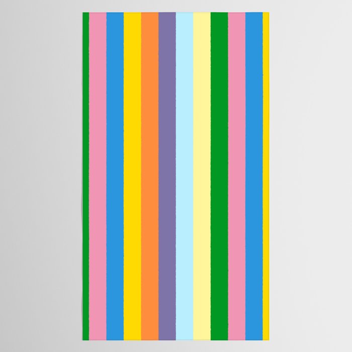 Fun Stripes Colorful Vertical Pattern Tablecloth Gallery Image 2