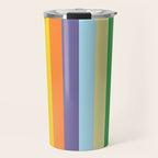 Fun Stripes Colorful Vertical Pattern Travel Mug Gallery Image 1