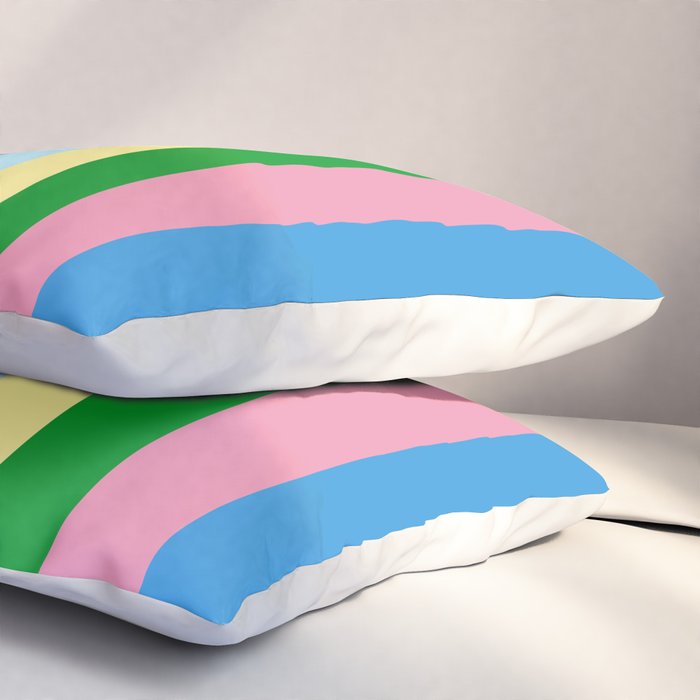 Fun Stripes Colorful Vertical Pattern Pillow Sham Gallery Image 3