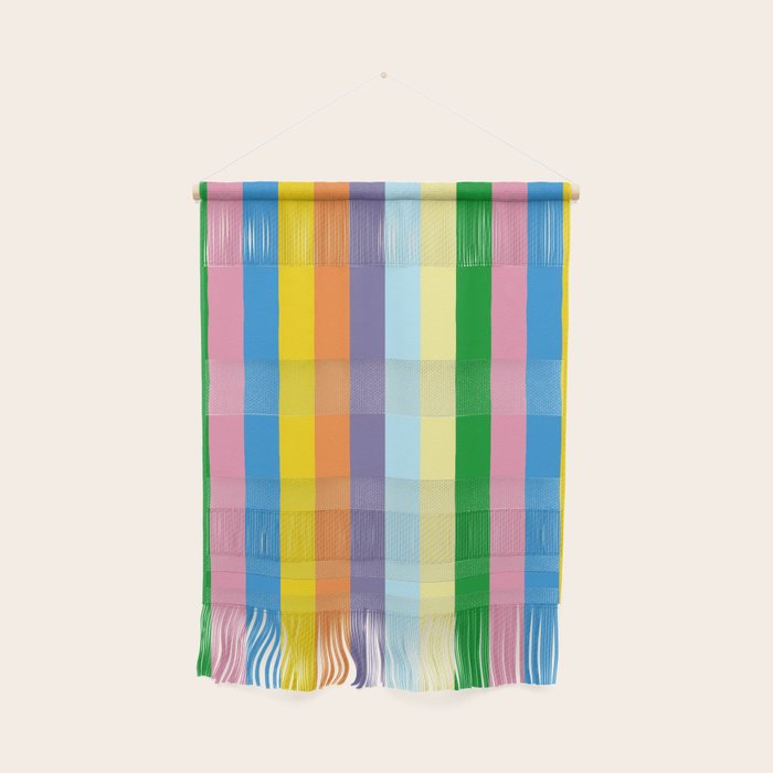 Fun Stripes Colorful Vertical Pattern Wall Hanging Gallery Image 1