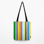 Fun Stripes Colorful Vertical Pattern Tote Bag Gallery Image 2