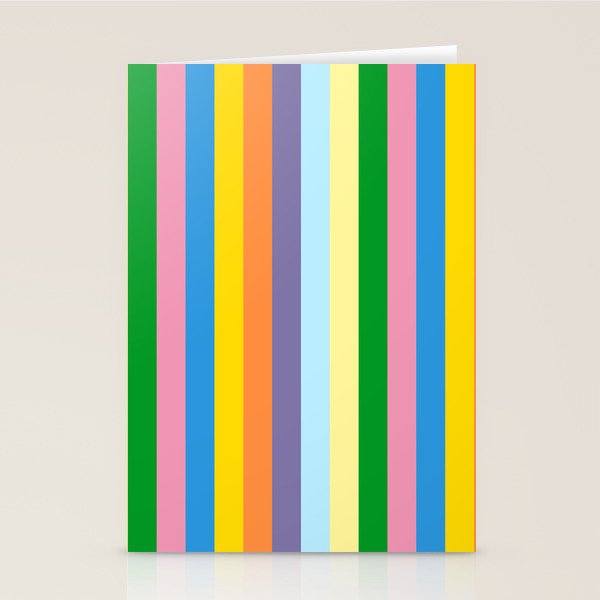 Fun Stripes Colorful Vertical Pattern Stationery Card Gallery Image 2