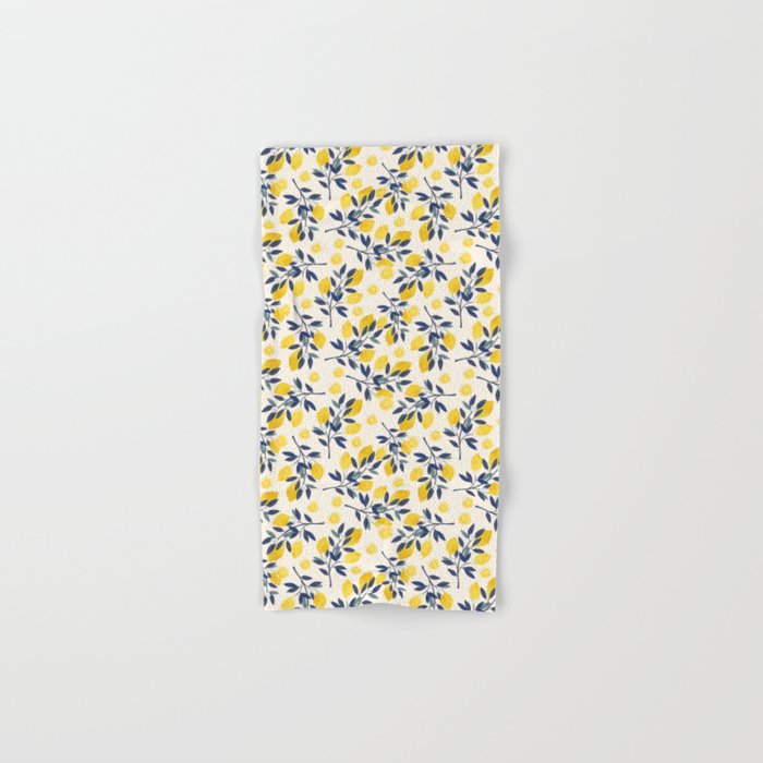 Mediterranean lemon branch pattern Bath Towel Gallery Image 1