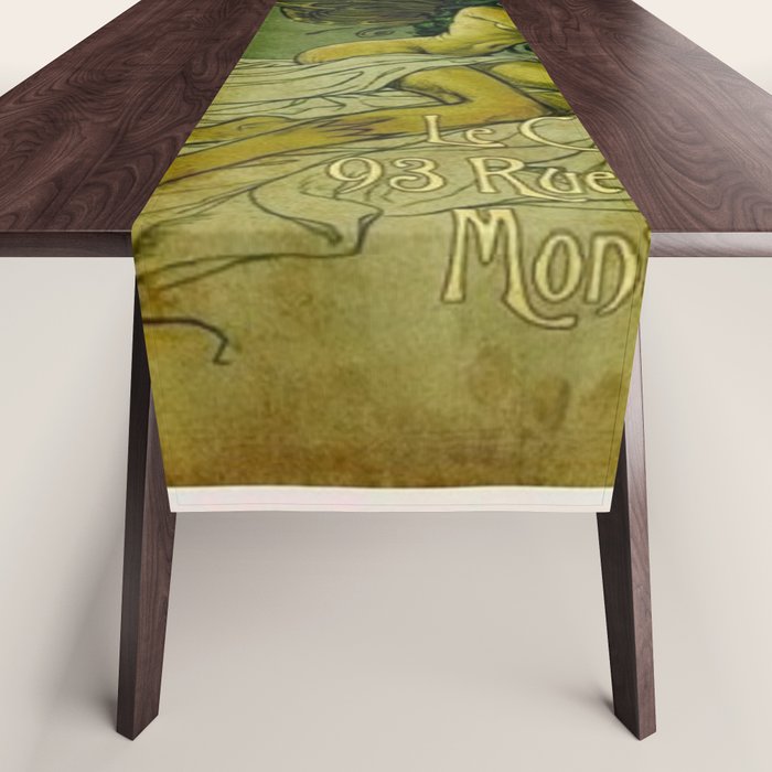 Vintage Parisian Green Fairy Absinthe Alcoholic Aperitif Advertisement Poster Table Runner Gallery Image 1