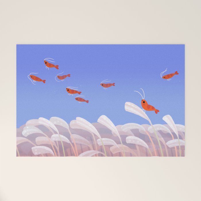 Flying cherry shrimp Welcome Mat Gallery Image 1