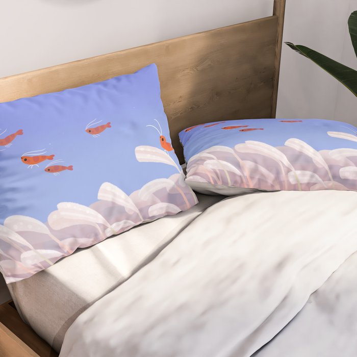 Flying cherry shrimp Pillow Sham Gallery Image 2