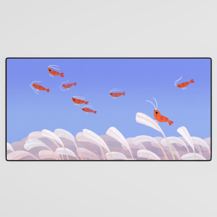 Flying cherry shrimp Desk Mat Gallery Image 3