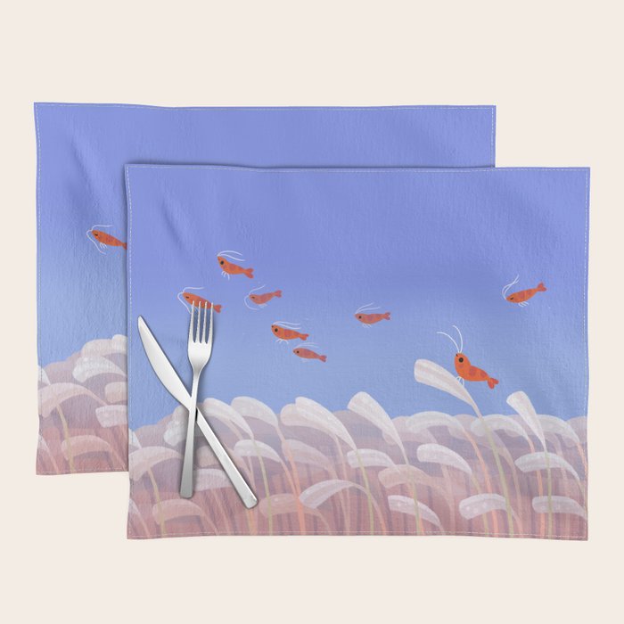 Flying cherry shrimp Placemat Gallery Image 1