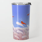 Flying cherry shrimp Travel Mug Gallery Image 2