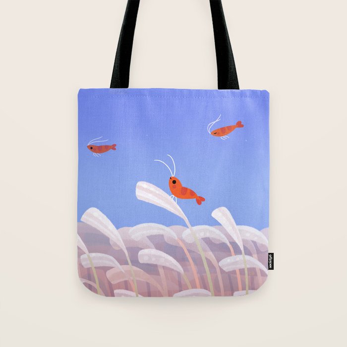 Flying cherry shrimp Tote Bag Gallery Image 1