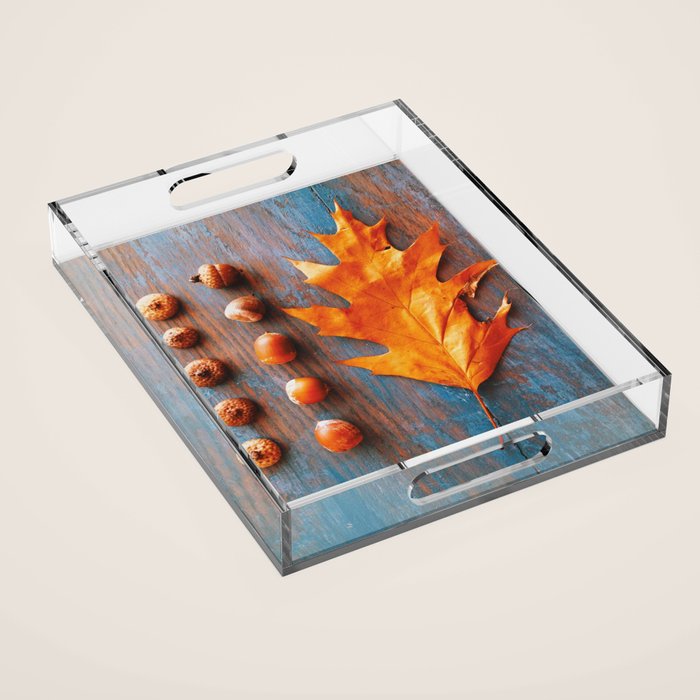 Little Autumn Acorns Acrylic Tray Gallery Image 1