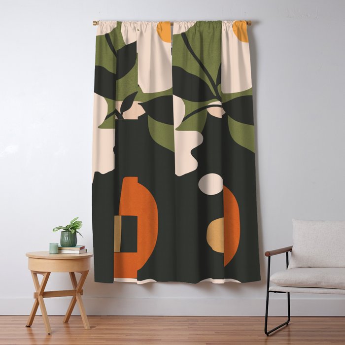 Geometric Blossom 3 Window Curtain Gallery Image 1