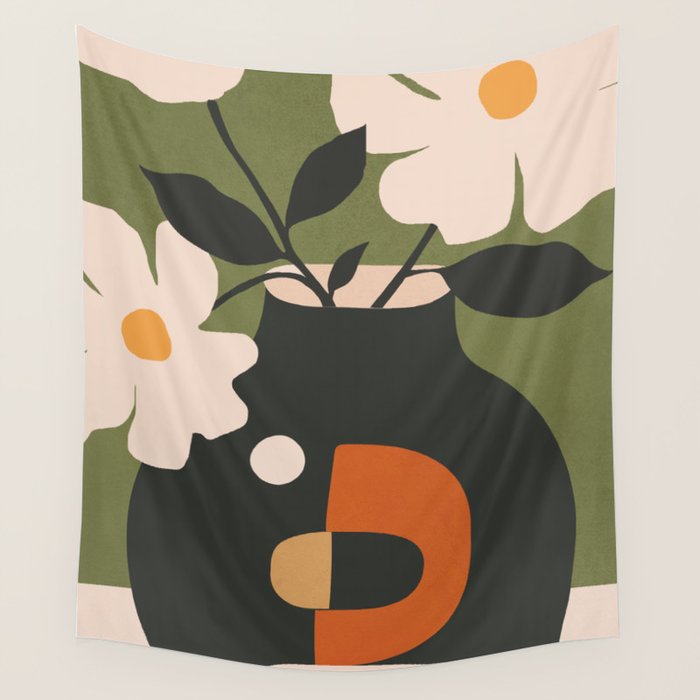 Geometric Blossom 3 Wall Tapestry Gallery Image 4
