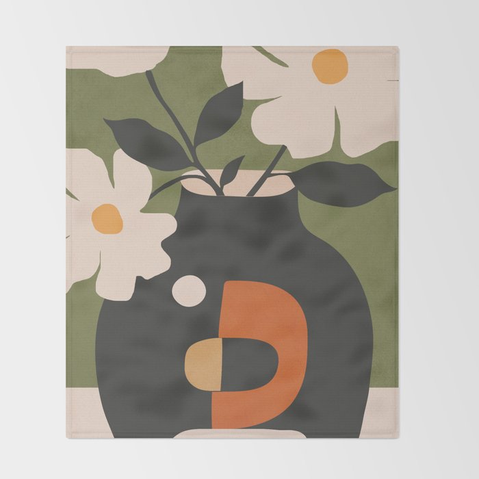 Geometric Blossom 3 Throw Blanket Gallery Image 2