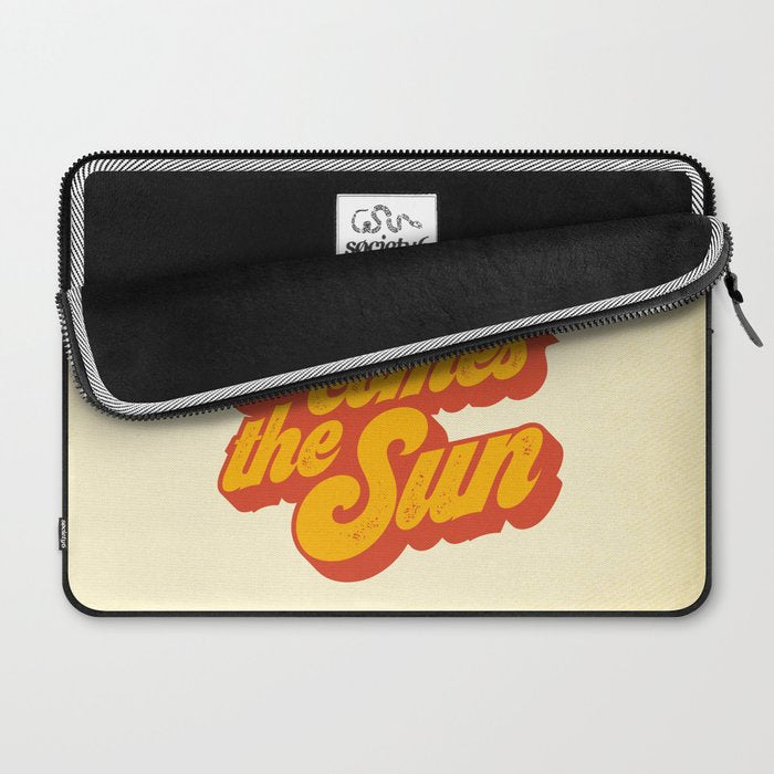 Here Comes The Sun | Retro 70s Typography Laptop Sleeve Gallery Image 2