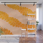 Puakenikeni leis on coral pink Wall Mural Gallery Image 1