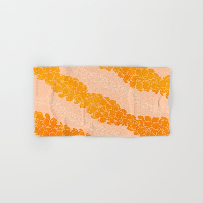 Puakenikeni leis on coral pink Bath Towel Gallery Image 1
