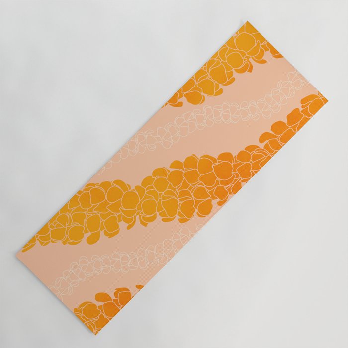 Puakenikeni leis on coral pink Yoga Mat Gallery Image 1