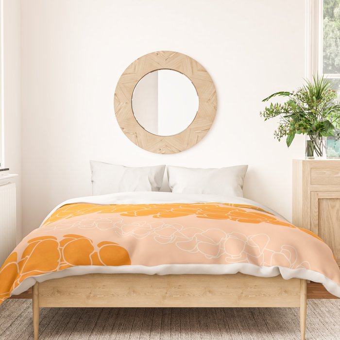 Puakenikeni leis on coral pink Duvet Cover Gallery Image 3