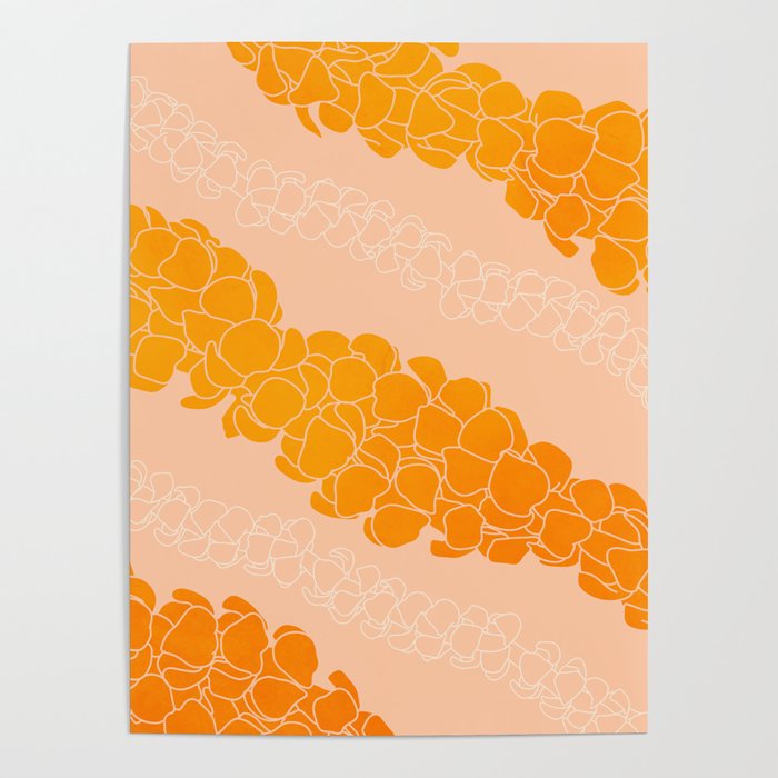 Puakenikeni leis on coral pink Poster Gallery Image 4