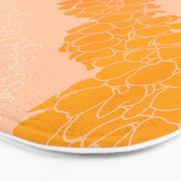 Puakenikeni leis on coral pink Bath Mat Gallery Image 3