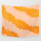 Puakenikeni leis on coral pink Wall Tapestry Gallery Image 4