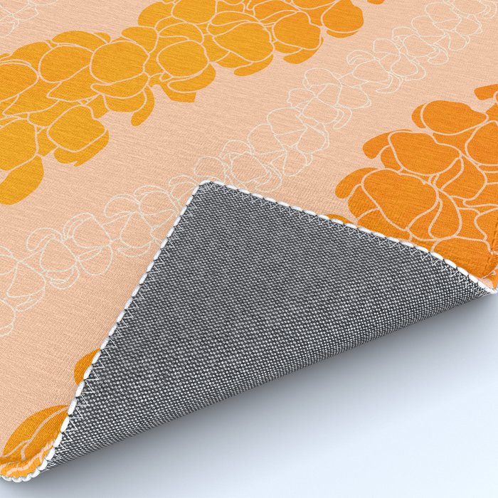 Puakenikeni leis on coral pink Rug Gallery Image 4