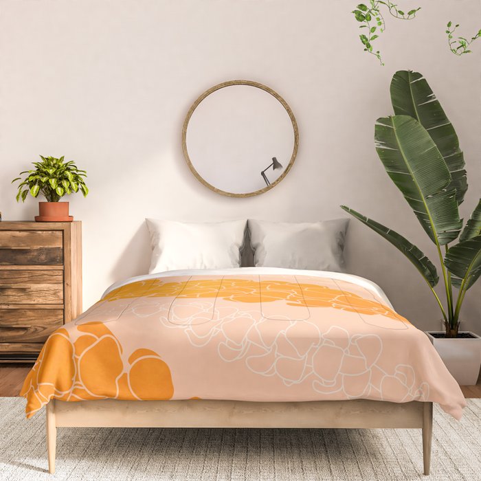 Puakenikeni leis on coral pink Comforter Gallery Image 3