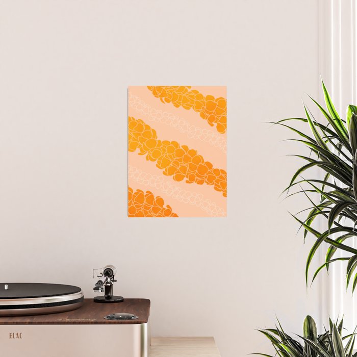 Puakenikeni leis on coral pink Poster Gallery Image 2