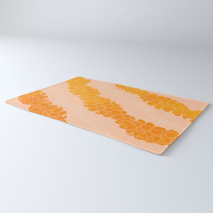 Puakenikeni leis on coral pink Rug Gallery Image 3