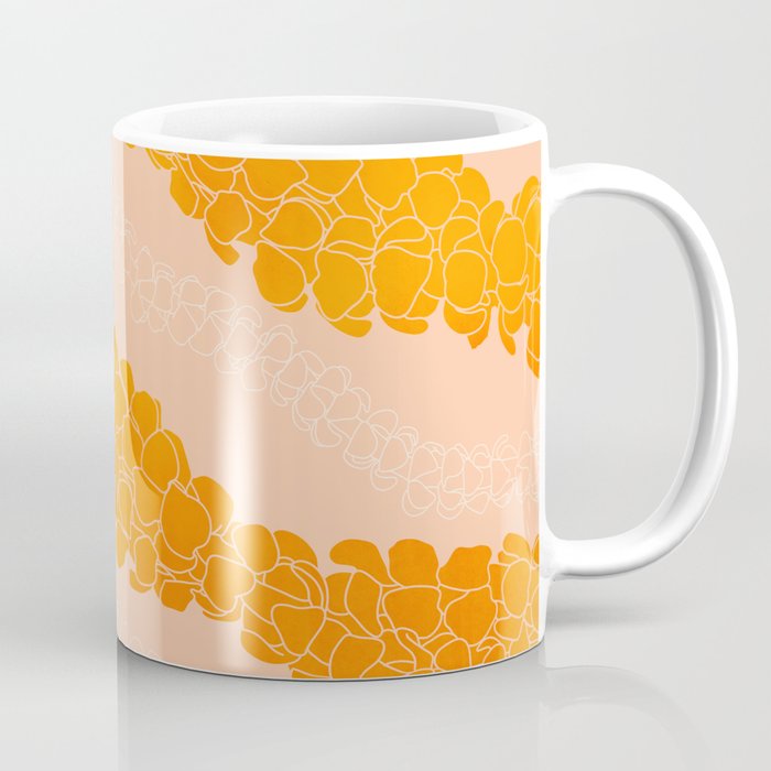Puakenikeni leis on coral pink Coffee Mug Gallery Image 1