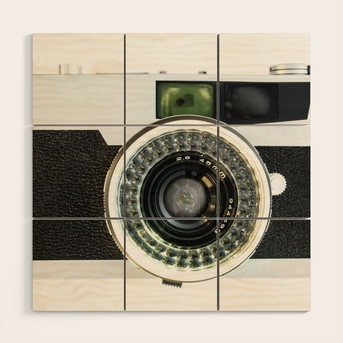 Vintage camera Wood Wall Art Gallery Image 1