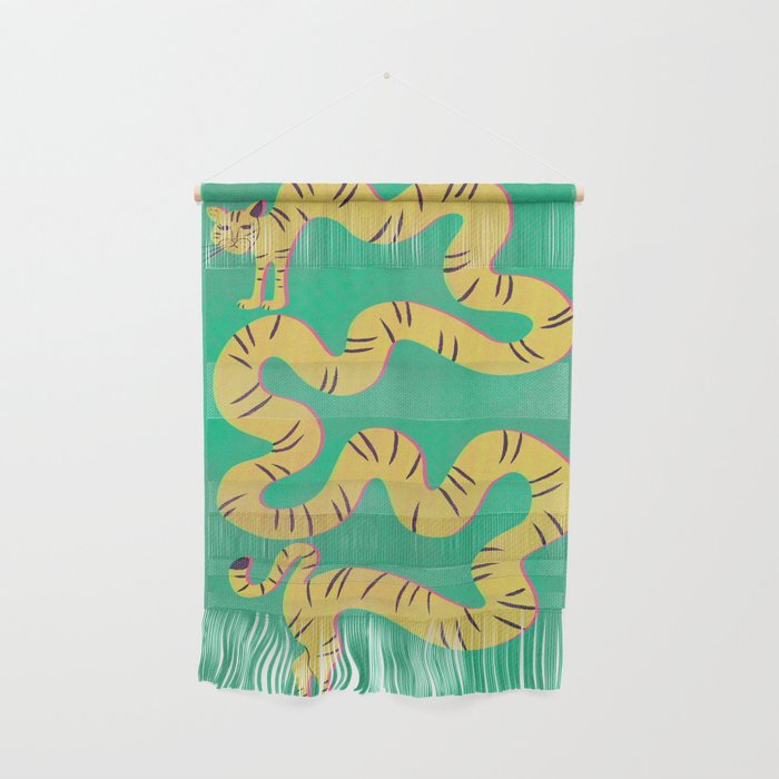 Playful Twisting Tiger Wall Hanging Gallery Image 1