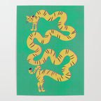 Playful Twisting Tiger Poster Gallery Image 4