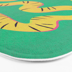 Playful Twisting Tiger Bath Mat Gallery Image 3